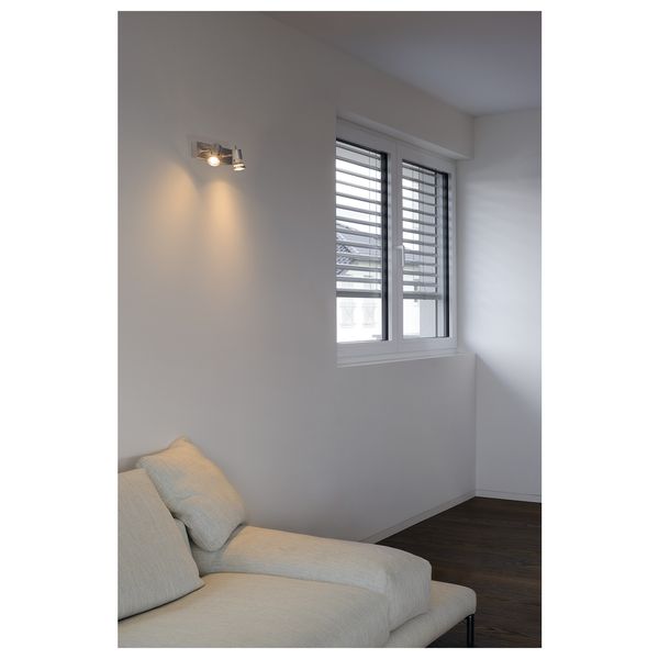 ASTO II wall- & ceiling lamp, GU10, max. 2x75W, brushed alu image 9