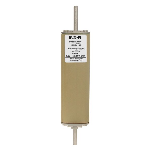 Fuse-link, high speed, 50 A, DC 1600 V, compact size 1, 43 x 58 x 207 mm, aR, IEC, with indicator image 3