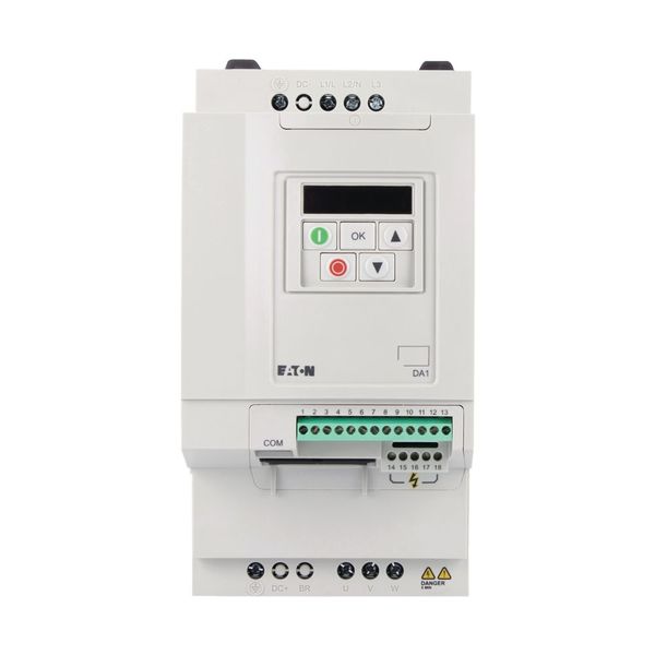 Variable frequency drive, 230 V AC, 3-phase, 18 A, 4 kW, IP20/NEMA 0, Radio interference suppression filter, 7-digital display assembly image 12