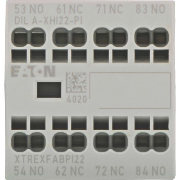 Auxiliary contact module, 4 pole, Ith= 16 A, 2 N/O, 2 NC, Front fixing, Push in terminals, DILA, DILM7 - DILM38 image 11