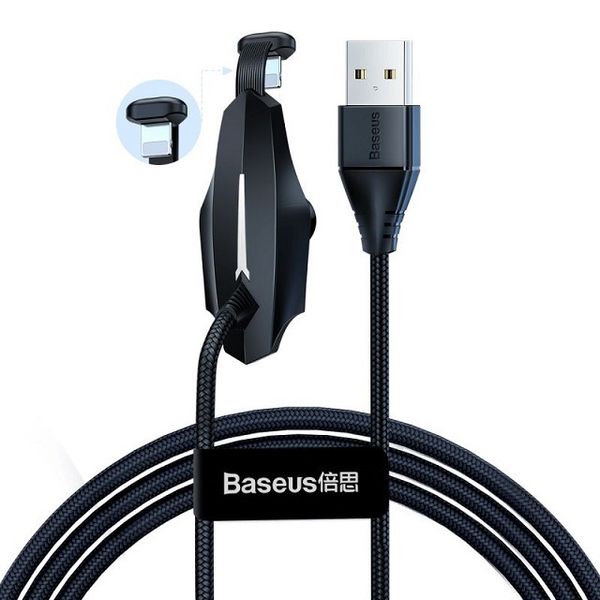 Cable USB2.0 A plug - IP Lightning plug 1.2m with suction cup black BASEUS image 2