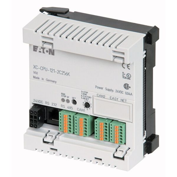 Compact PLC, expandable, 24 V DC, RS232, RS485(RS232), 2xCAN image 1