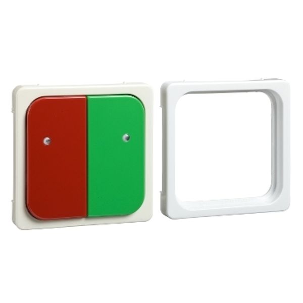ELSO MEDIOPT care - central plate for call/cancel switch - 2 rocker - red/green image 2