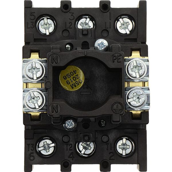 Main switch, P1, 32 A, flush mounting, 3 pole, STOP function, With black rotary handle and locking ring, Lockable in the 0 (Off) position image 32