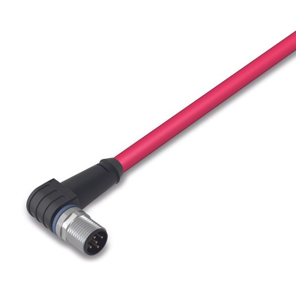 sercos cable M12D plug angled 4-pole red image 1