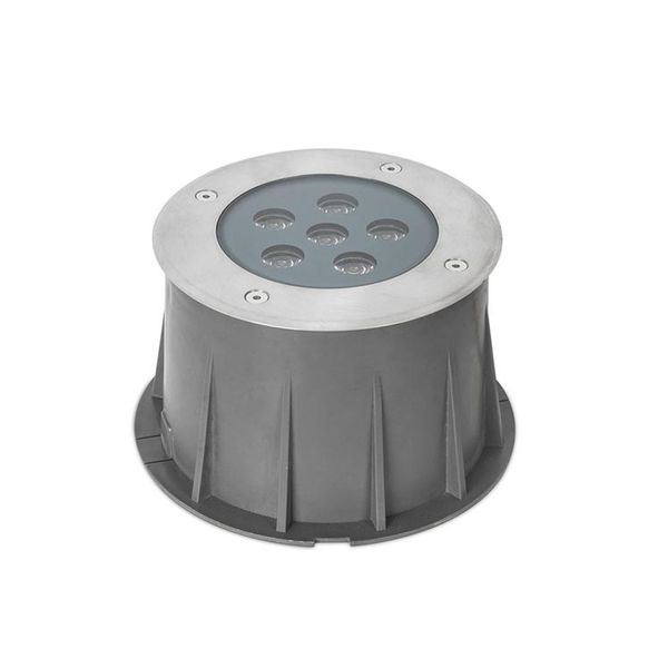 Recessed uplighting IP65-IP67 Ringo Ø155mm LED 9.1W 3000K Stainless steel 632lm image 1