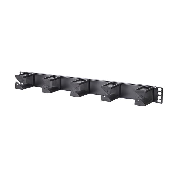 Cable manager 19 inches/1RU 56 mm RAL 9005 black image 1