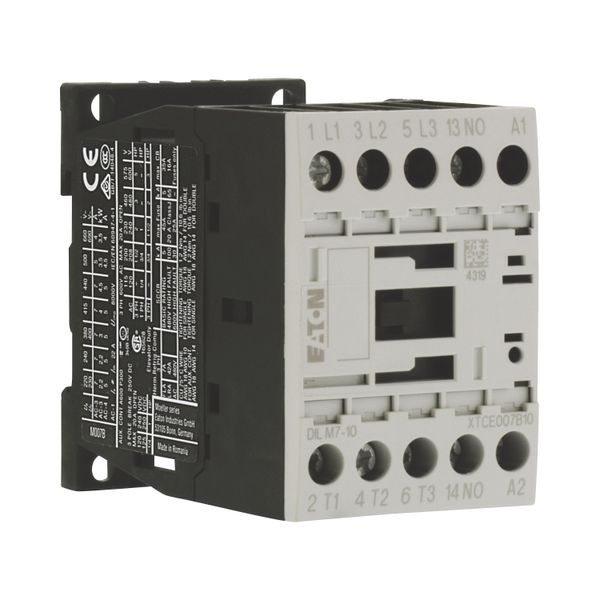 Contactor, 3 pole, 380 V 400 V 3 kW, 1 N/O, 110 V DC, DC operation, Screw terminals image 11