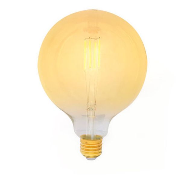 LED Bulb Filament E27 4W Globe G125 2200K Gold iLight image 1