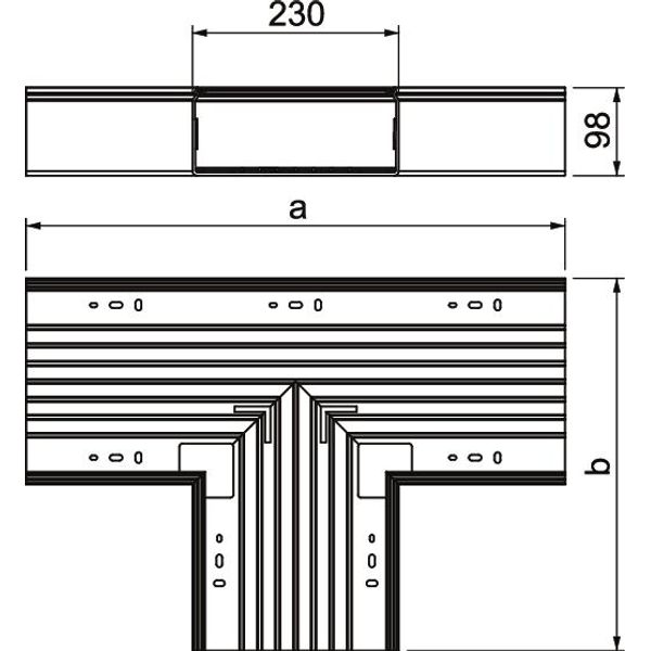 WDK T100230GR T piece  600x230x100 image 2