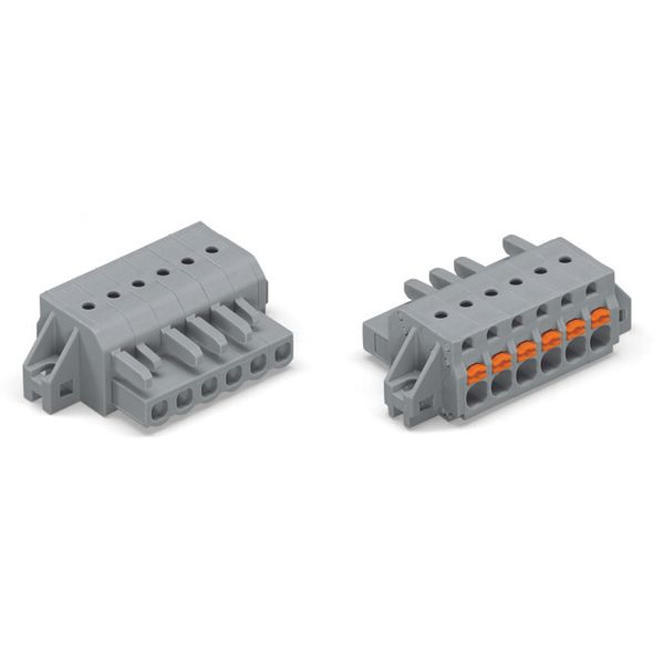 2231-115/031-000 1-conductor female connector; push-button; Push-in CAGE CLAMP® image 1