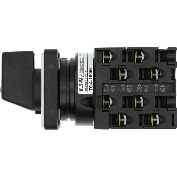 Step switches, T0, 20 A, flush mounting, 4 contact unit(s), Contacts: 8, 90 °, maintained, Without 0 (Off) position, 1-4, Design number 15056 image 11