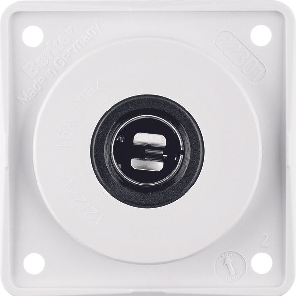 Socket outlet 12 V, Integro Module inserts, polar white glossy image 1