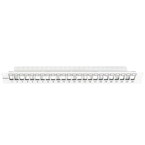 Patchpanel 19" empty for 24 modules (SFA)(SFB), 1U, RAL7035 image 4