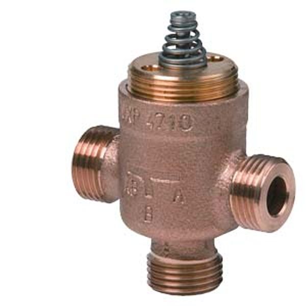 VXP47.10-0.63 - 3-port seat valve, external thread, PN16, DN10, kvs 0.63 image 1