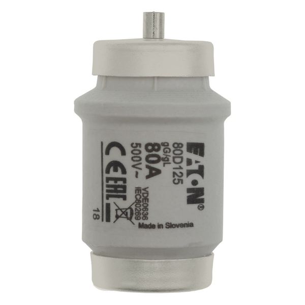 Fuse-link, LV, 80 A, AC 500 V, D4, gL/gG, IEC, time-delay image 22