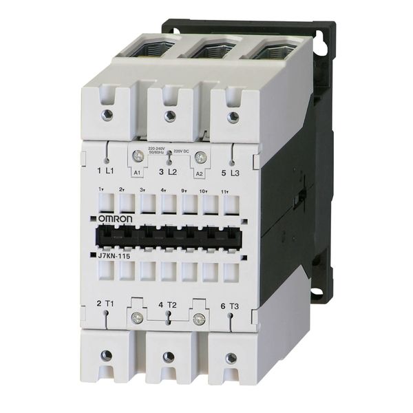 Contactor, 3-pole, 55 kW; 115 A AC3 (380-415 VAC), 110 VAC/DC image 1