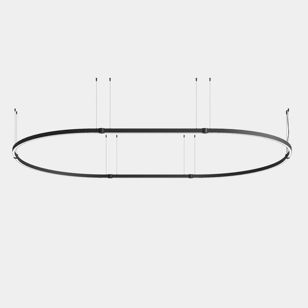 Lineal lighting system Apex Oval Pendant 84W LED neutral-white 4000K CRI 90 ON-OFF Black IP20 8629lm image 1