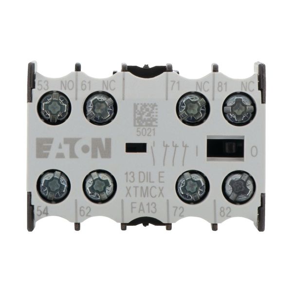 Auxiliary contact module, 4 pole, 1 N/O, 3 NC, Front fixing, Screw terminals, DILE(E)M, DILER image 7
