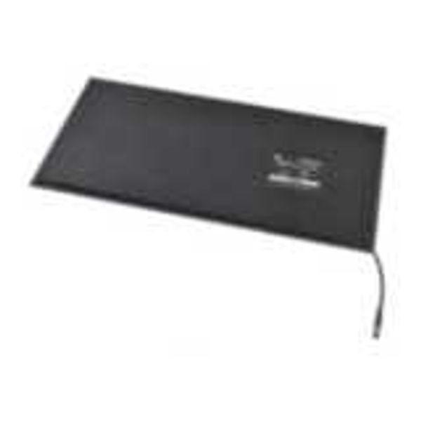Safety mat black with 1-cable, 750 x 750 mm dimension image 1