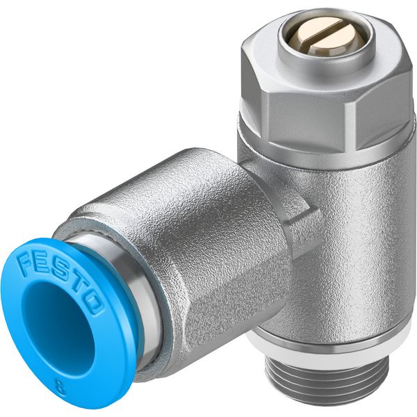 GRLZ-1/8-QS-8-D One-way flow control valve image 1