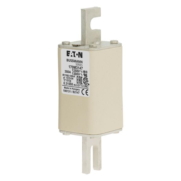 Fuse-link, high speed, 350 A, AC 1250 V, compact size 1, 45 x 45 x 138 mm, aR, DIN, IEC, single indicator image 3