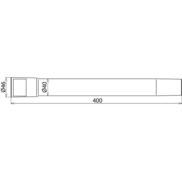 Intake tube extension D=40/L=400mm for NS dry cleaning set -1000V image 2