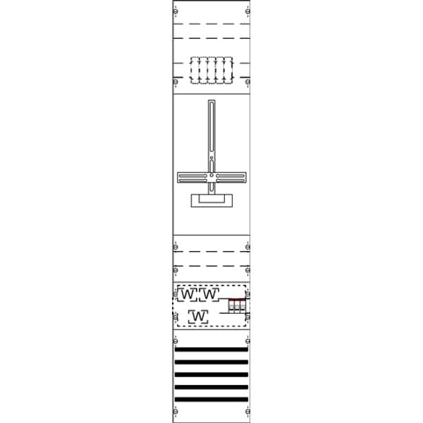 KA4291 Measurement and metering transformer board, Field width: 1, Rows: 0, 1350 mm x 250 mm x 160 mm, IP2XC image 5