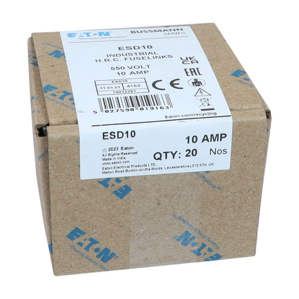 Fuse-link, low voltage, 10 A, AC 550 V, BS88/F2, 14 x 68 mm, gL/gG, BS image 22