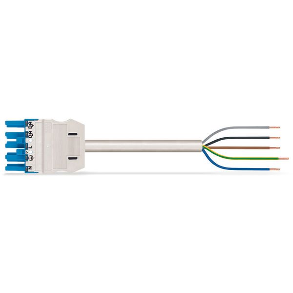 pre-assembled connecting cable;Eca;Socket/open-ended;blue image 3