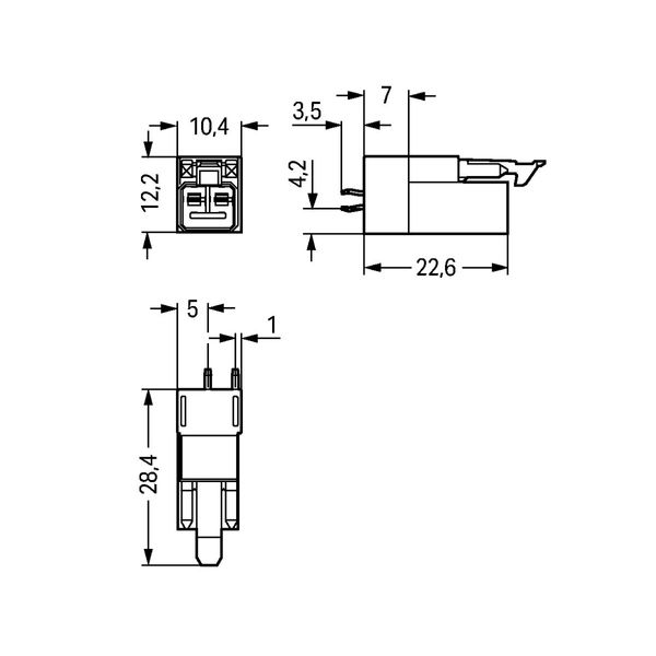 Plug for PCBs straight 2-pole blue image 4