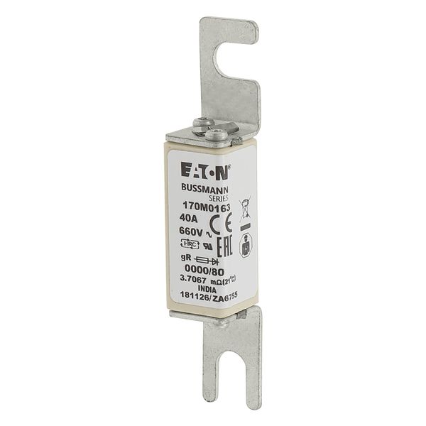 Fuse-link, high speed, 40 A, AC 660 V, size 0000, 18 x 19 x 100 mm, gR, UL, visual indicator image 18