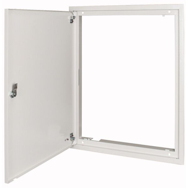 3-component flush-mounted door frame with door, rotary lever, IP54, HxW=1060x400mm image 1