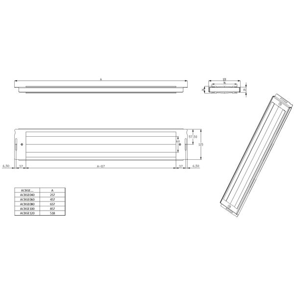 Cable entry gland plate with two brush gasket, W=400 mm image 2