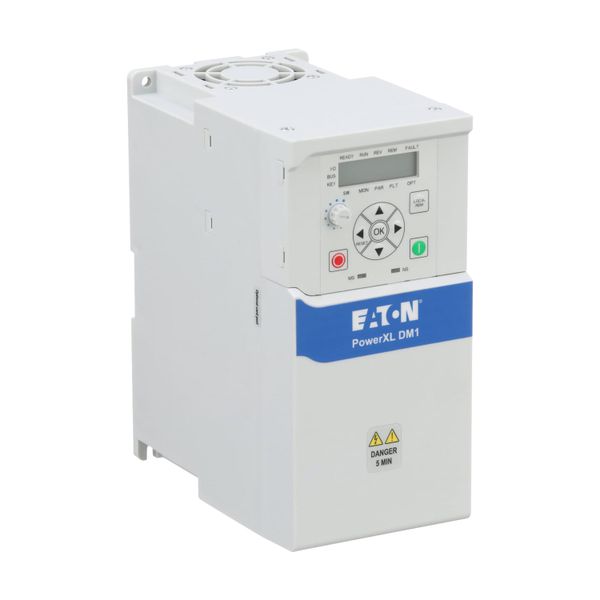 Variable frequency drive, 115 V AC, single-phase, 4.8 A, 0.55 kW, IP20/NEMA0, Radio interference suppression filter, 7-digital display assembly, Setpo image 8