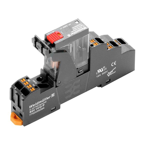 Relay module, 230 V AC, red LED, 1 CO contact (AgSnO) , 250 V AC, 10 A image 1