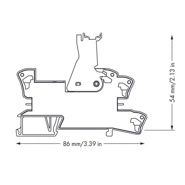 Relay module Nominal input voltage: 60 VDC 2 changeover contacts gray image 8