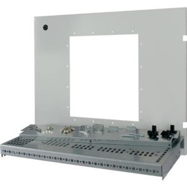 Mounting kit, IZMX40, withdrawable unit, W=800mm D=50mm, grey image 2