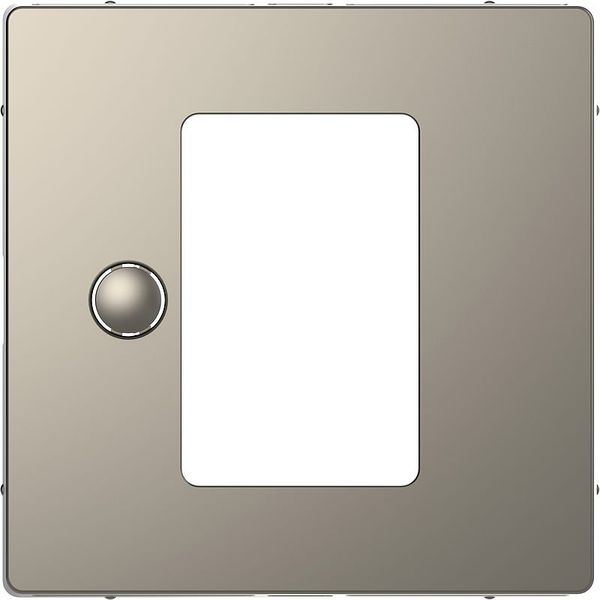 Central plate for universal temperature controller insert with touch display nickel metallic, system design image 1