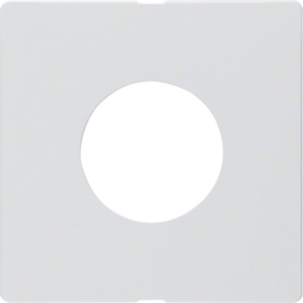 Centre plate for push-button/pilot lamp E10, Q.1/Q.3, p. white velvety image 1