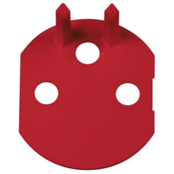 FRENCH SOCKET-OUTLET ACCESSORY, FOR DEDICATED LINES, WITH FRONT TIGHTENING TERMINALS - RED - CHORUSMART image 1