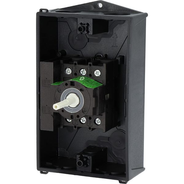 Safety switch, P1, 32 A, 3 pole, 1 N/O, 1 N/C, STOP function, With black rotary handle and locking ring, Lockable in position 0 with cover interlock, image 28