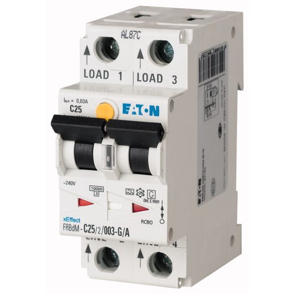 Electronic RCD/MCB combination, 13 A, 10 mA, MCB trip characteristic: B, 2p, RCD trip characteristic: A image 1