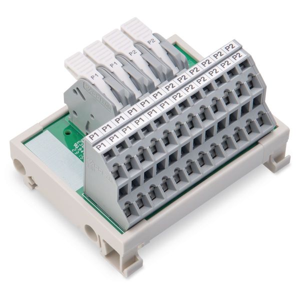 830-800/000-316 Potential distribution module; 2 potentials; with 2 input clamping points each image 2