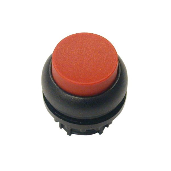 Pushbutton, RMQ-Titan, Extended, maintained, red, Blank, Bezel: black image 1