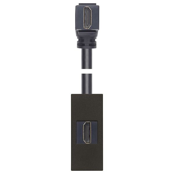 HDMI outlet with 90° cable black image 1