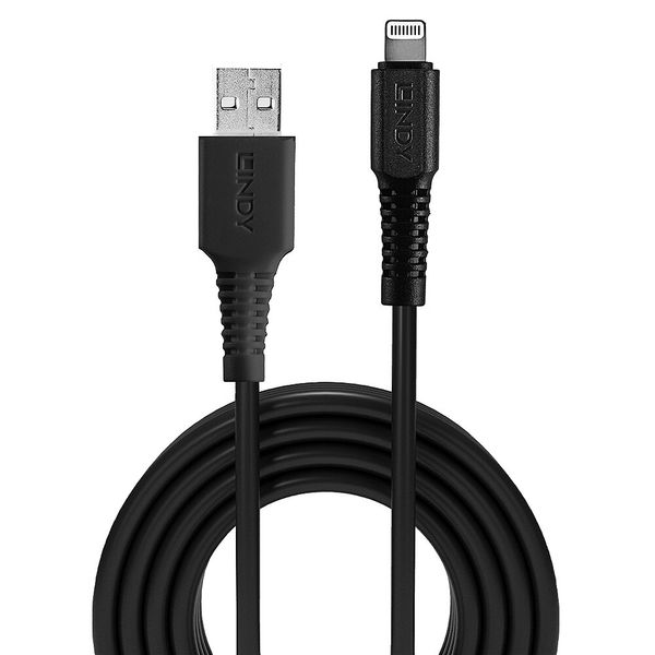 3m USB Type A to Lightning Cable, Black USB Type A Male to Lightning Male image 2