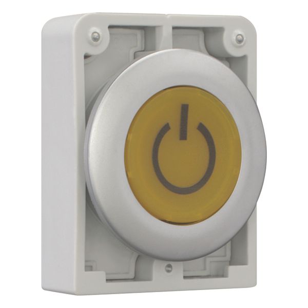 Illuminated pushbutton actuator, RMQ-Titan, Flat, momentary, yellow, inscribed, Metal bezel image 12