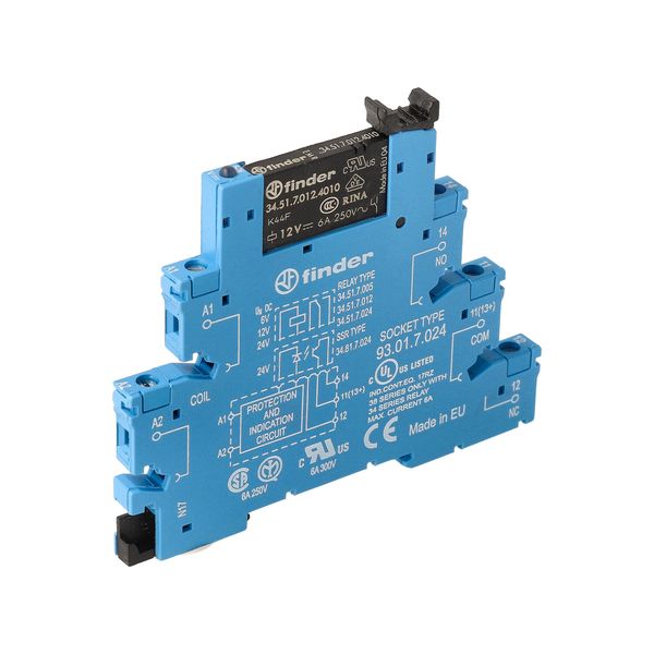 Rel. interface EMR screw 6,2mm.1CO 6A/12VDC/SEN/AgSnO2 (38.51.7.012.4050) image 3