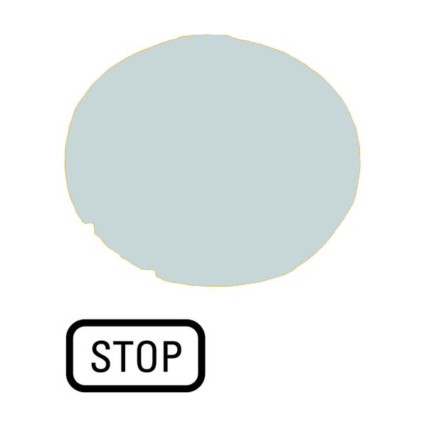 Button lens, flat white, STOP image 2